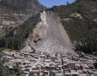 El deslizamiento provocó daños en 57 viviendas.