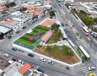 Imagen aérea de un sector de Ibarra.