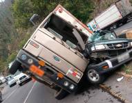 La imagen del siniestro en la avenida Simón Bolívar, al oriente de Quito.