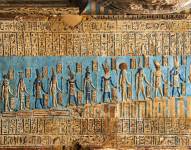 Techo con motivos astronómicos del templo de Dandera, en Egipto.