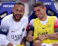 Neymar y Verrati en un partido en el PSG