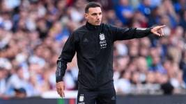 El entrenador de Argentina, Lionel Scaloni, en un partido por Eliminatorias