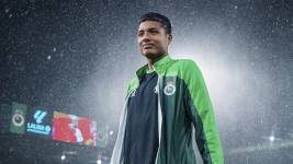 Jeremy Arévalo en un partido con el Racing de Santander