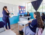 Fotografía de archivo en una clase.