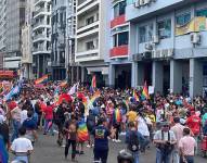 La marcha en Guayaquil se desarrlló con normalidad.