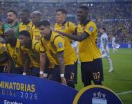 Jugadores de la selección de Ecuador previo al partido contra Argentina por Eliminatorias Sudamericanas
