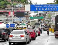 Imagen de la afluencia del Puente Internacional de Rumichaca este jueves 28 de diciembre.