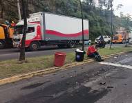Imagen del accidente de tránsito en la avenida Simón Bolívar