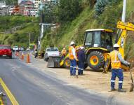 Imagen de archivo de trabajos en la av. Oswaldo Guayasamín.