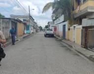 Imagen del sector donde fue abatido un presunto delincuente en Isla Trinitaria, sur de Guayaquil.