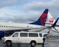 Imagen de la colisión entre dos aviones en el aeropuerto de Seattle, este miércoles 5 de febrero.