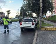 Patrulleros de la olicía Nacional acudieron al sitio en donde se dio el incidente.