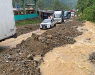 De acuerdo a la SNGR, la vía que atraviesa Chaupiyacu está parcialmente habilitada este sábado.