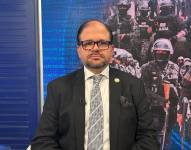 Imagen de John Reimberg, ministro del Interior, en el set de Contacto Directo este 17 de septiembre del 2025.