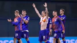 Luka Modric, celebrando el triunfo de Croacia.