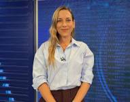 Imagen de Andrea González, quien quedó en cuarto lugar de las elecciones presidenciales del 9 de febrero de 2025, en el set de Contacto Directo este 12 de febrero.