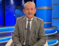 Carlos Julio Aguinaga Aillón, en el set de Ecuavisa.
