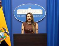 Carolina Jaramillo durante los anuncios del Gobierno este lunes 23 de junio del 2025.