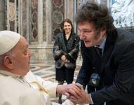 Imagen del encuentro entre el papa Francisco y el presidente de Argentina Javier Milei, en la canonización de Mama Antula.