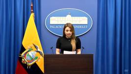 Rueda de prensa de la vocera Carolina Jaramillo este 18 de agosto del 2025.