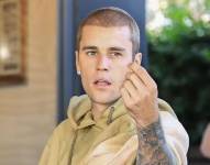 Fotografía de Justin Bieber durante su altercado con un paparazzi.