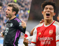 Jugadores de Bayer Múnich y Arsenal.