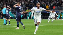 Archivo Rodrygo celebración de gol en la remontada.