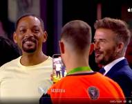 Captura de pantalla de la transmisión del Inter Miami, con Will Smith en el palco.