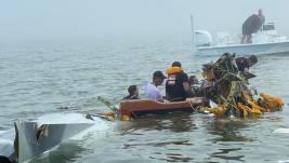 México: avión de la Marina cae en la bahía de Galveston durante traslado médico.