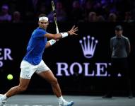 Rafael Nadal en un partido por la Laver Cup 2023
