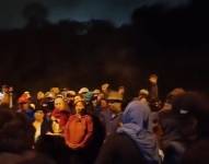 La vicepresidenta de la Conaie conversó con una de las bases indígenas en Imbabura.