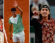 El serbio Novak Djokovic, el español Carlos Alcaraz y el griego Stefanos Tsitsipas clasificaron a los octavos de final de Roland Garros