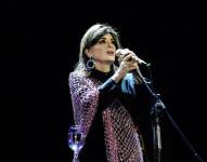 Paulina Tamayo durante un concierto.