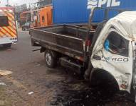 Un camión se vio involucrado en el siniestro de tránsito.