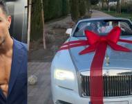 Georgina Rodríguez junto a Cristiano Ronaldo y su nuevo Rolls Royce.