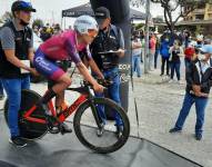 Montenegro mantuvo un regularidad en su carrera, desarrollada en la Mitad del Mundo, en Quito, para marcar diferencias sobre ciclistas como David Caicedo, segundo.