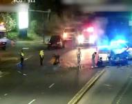 Captura de pantalla de un siniestro de tránsito en Quito.