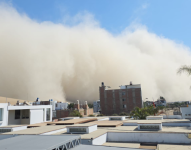 Así se ve la nube de arena en Perú
