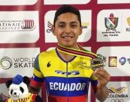 El juvenil García venció en los 10 kilómetros eliminación al colombiano Sebastián Florez Rodríguez y al francés Rocher Matthis.