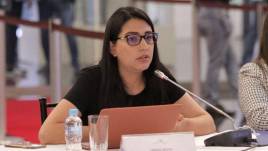 Sariha Moya durante una sesión en la Asamblea