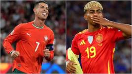 Cristiano Ronaldo y Lamine Yamal.