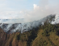 Imagen del incendio en Quilanga, Loja.