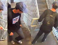 Las imágenes del sospechoso divulgadas por las autoridades.