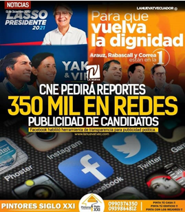 En Facebook se ha compartido una publicación que afirma que el CNE pedirá reportes del gasto de los candidatos.