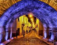Vista de La Ronda, en el centro de Quito
