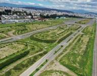 Fotografía aérea del Parque Bicentenario, en el norte de Quito.