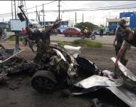 Un coche bomba explotó afuera de la Penitenciaría del Litora, en Guayaquil, a finales de abril.