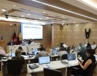 La sesión del Concejo Metropolitano en la que se aprobó el presupuesto para el ejercicio económico 2024.