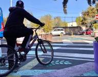 La nueva ciclovía, en el sector de San Bartolo, al sur de Quito, tiene una longitud de 800 metros.