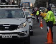 Foto referencial a tráfico en Quito.